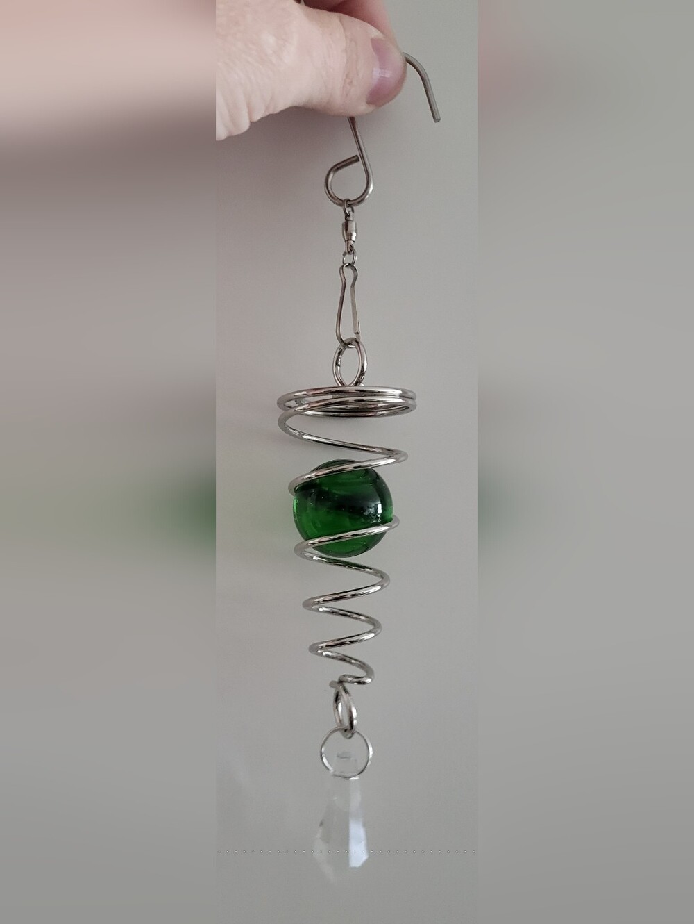 ✨ Hanging Crystal Suncatcher with Spinning Spiral & Rainbow Prism ✨